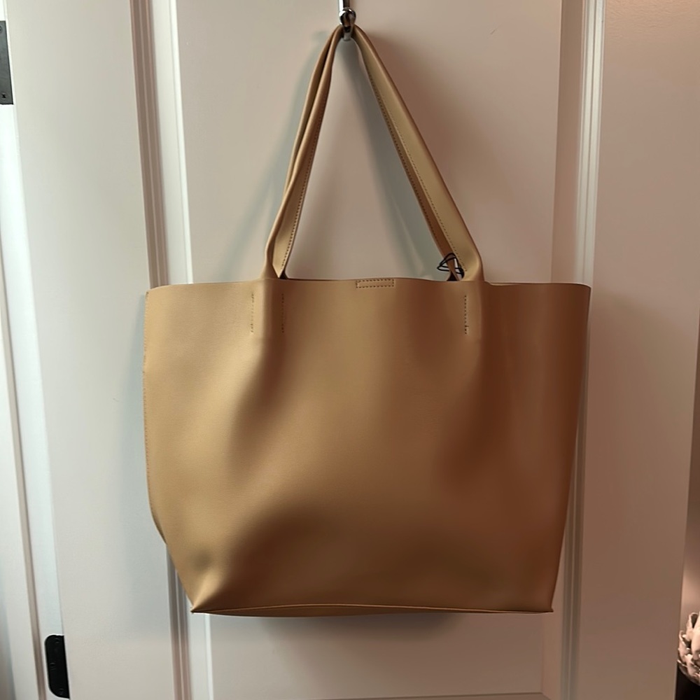 Co-lab vegan leather tote/diaper bag/beach tore
